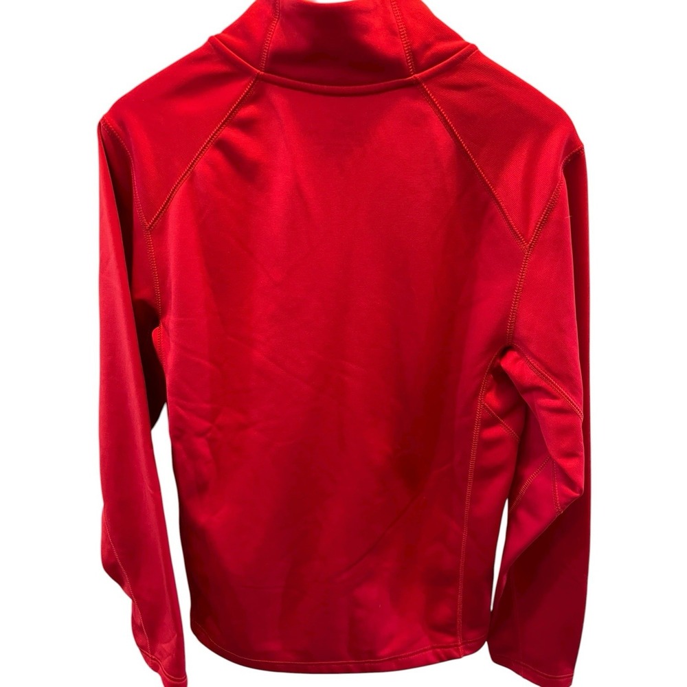 Nike KO Therma-fit Mock Quarter Zip Pullover Fleece Mens Small Red Black Swoosh - Picture 4 of 8